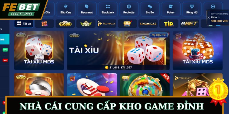 Nhà cái cung cấp kho game đỉnh