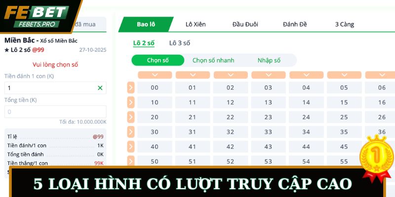 5 loại hình có lượt truy cập cao nhất chuyên mục